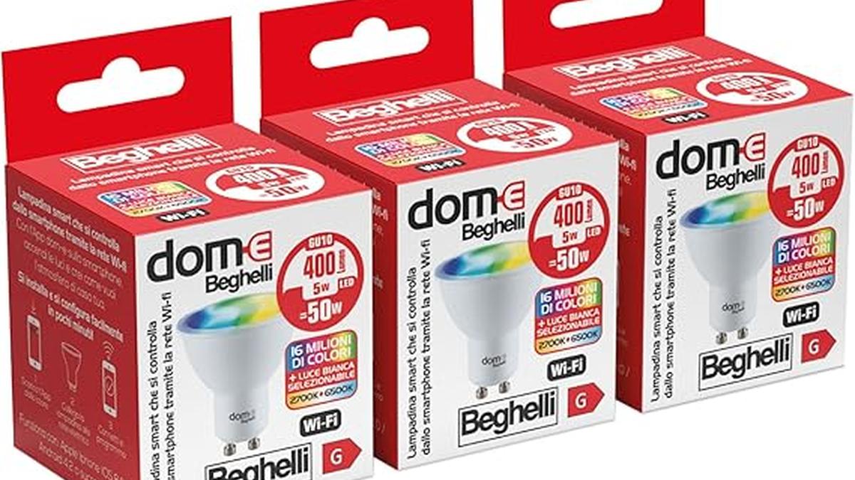 Beghelli Dom 3 Lampadine Smart WiFi GU10