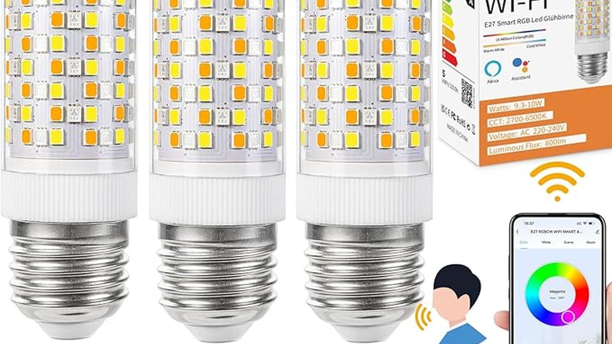 I-SHUNFA WiFi RGBWW 3 Lampadine Smart E27