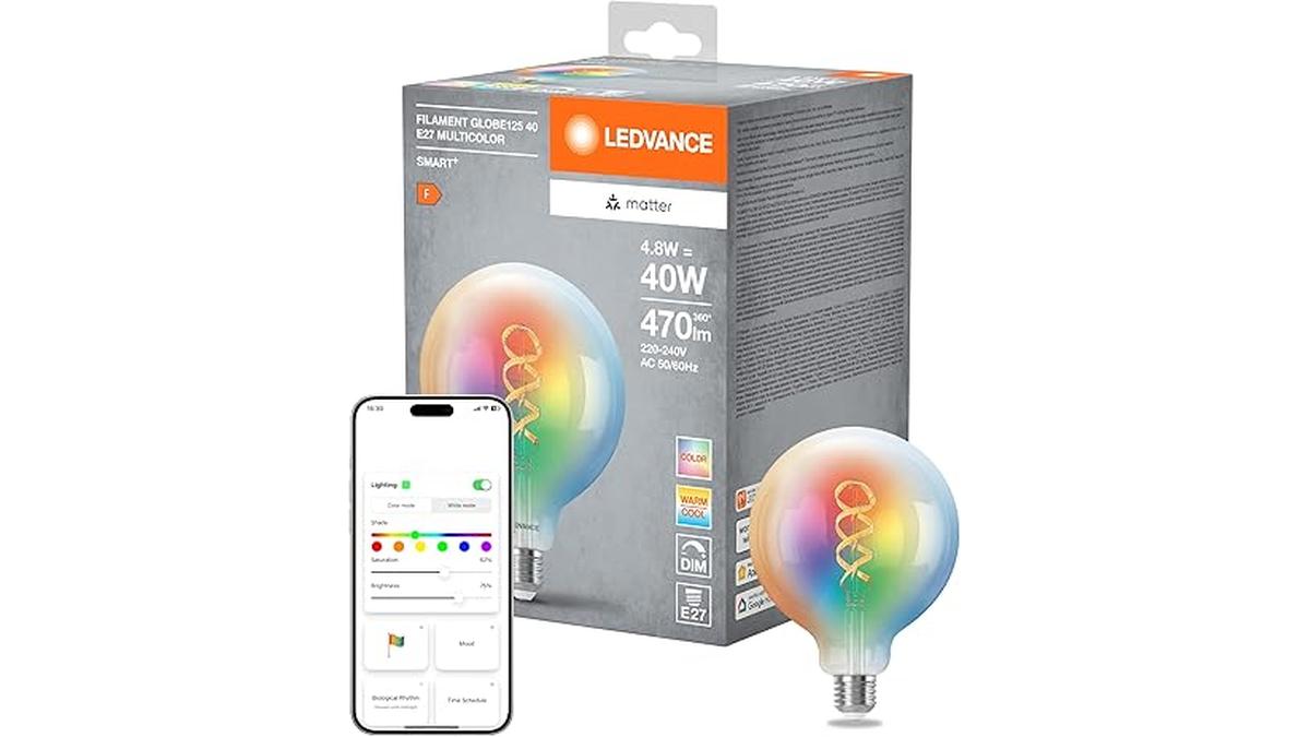 LEDVANCE Lampadina SMART+ MATTER a Filamento E27 4.8W