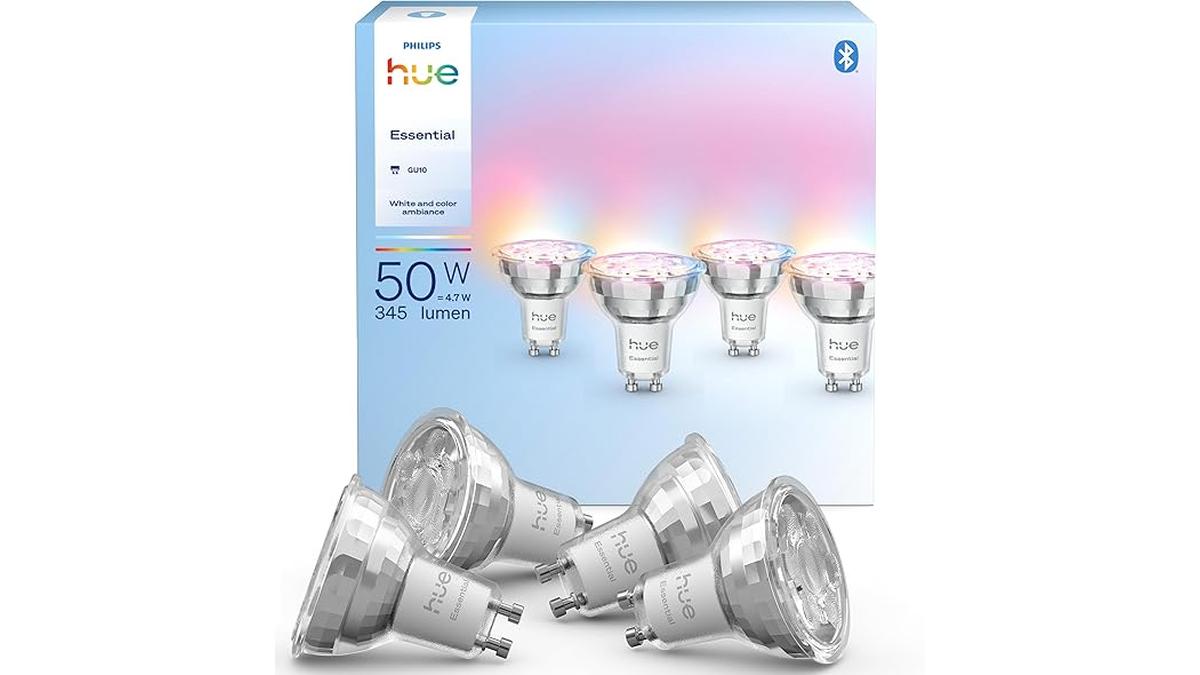 Philips Hue Essential Smart 4 Lampadine Smart GU10 4.7W