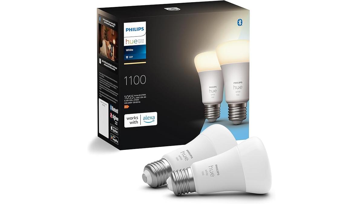 Philips Hue White 2 Lampadine Smart E27 9.5W Dimmerabili