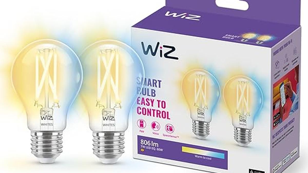 WiZ Lampadina Smart WiFi E27 7W Dimmerabile a Filamento