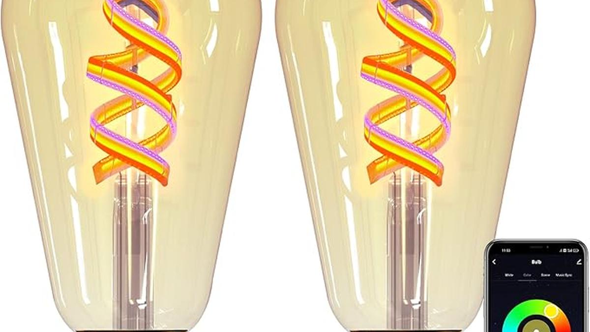 ANTELA Lampadina Intelligente Wifi Vintage Edison E27 2 pezzi