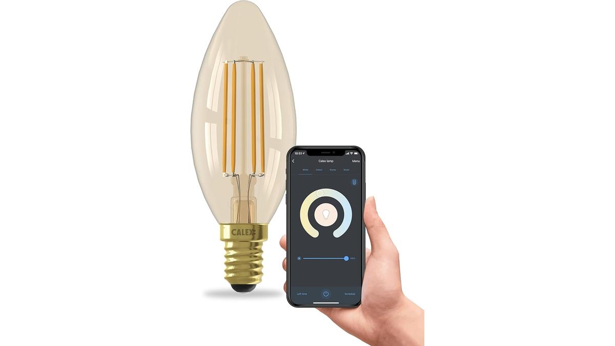 Lampadina Smart Vintage a Candela Oro CALEX E14