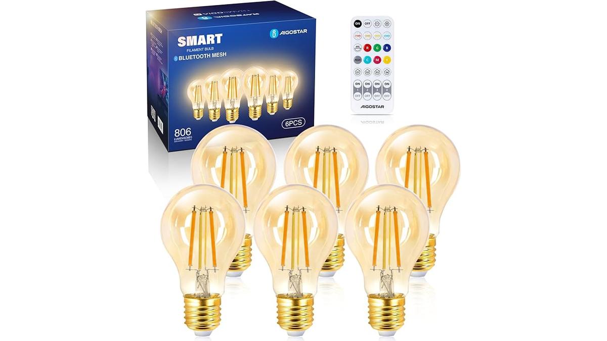 Lampadine Smart Bluetooth Mesh E27 Vintage Edison 6 pezzi